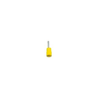 Stiftkabelschuh isoliert gelb 4-6qmm 11mm, galv. verz., 100 St., 715, Klauke