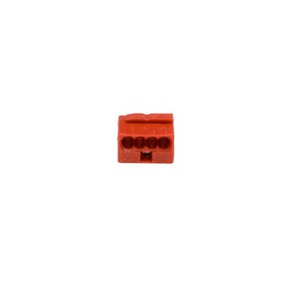 Verbindungsdosenklemme Micro Wago, 4 Leiter, rot, 100 St., Wrth