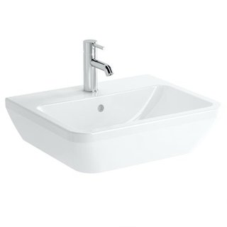 Waschbecken GAD 64,5 x 49 x 20cm, eckig, weiss, mit Hahnloch