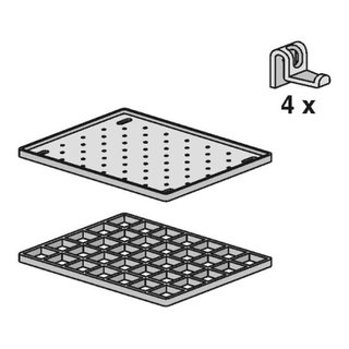 Multiset Ablageset anthrazit bestehend aus Abtropfschale und Rost, Abu-Plast