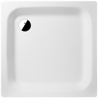 Duschwanne GFL 80 x 80 x 6,5 cm, Stahl, weiss
