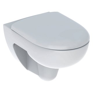 Wandtiefspl-WC Renova, weiss, bestehend aus WC und Sitz mit Quick-Release und Absenkautomatik, Geberit