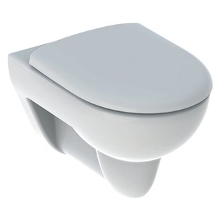 Wandtiefspl-WC Renova, weiss, bestehend aus WC und Sitz ohne Absenkautomatik, Geberit